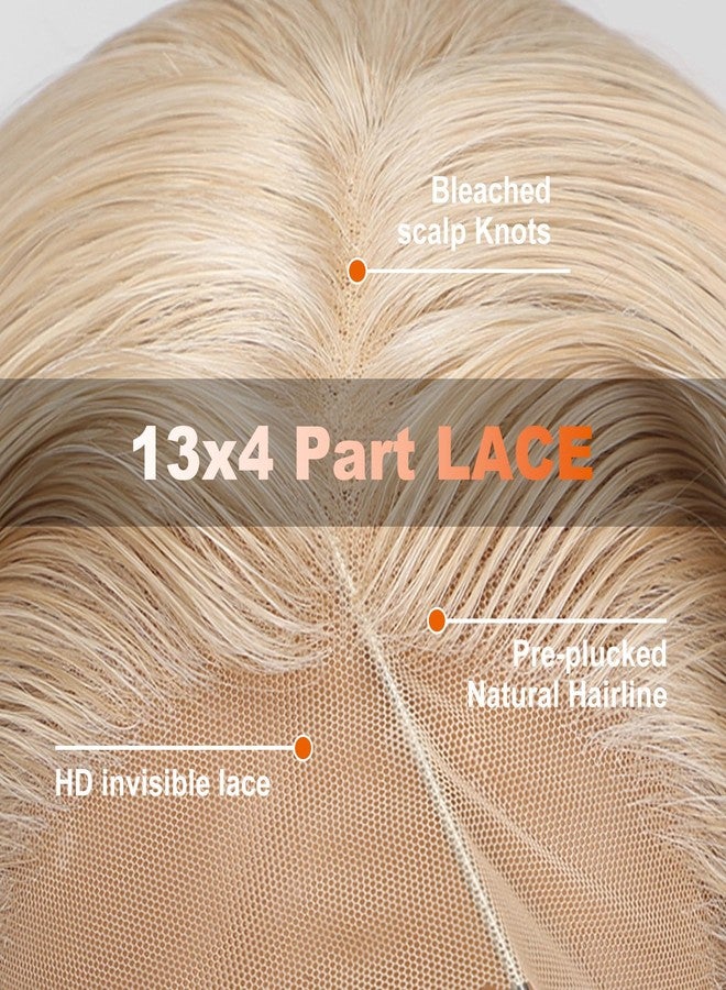 KOME Blonde Synthetic Lace Front Wig,13x4 HD Lace Layered Wave Glueless Wigs for Women Daily Use 26IN - Image 5